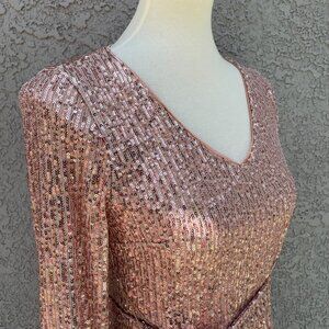 Nanette Lepore Pink Sequin Party Dress, Size S